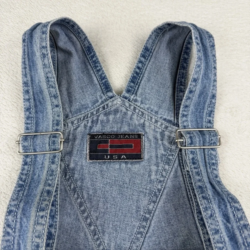 VTG 90's Retro Vasco Jeans‎ USA Women's Rainbow Carpenter Overalls Sz M PRIDE